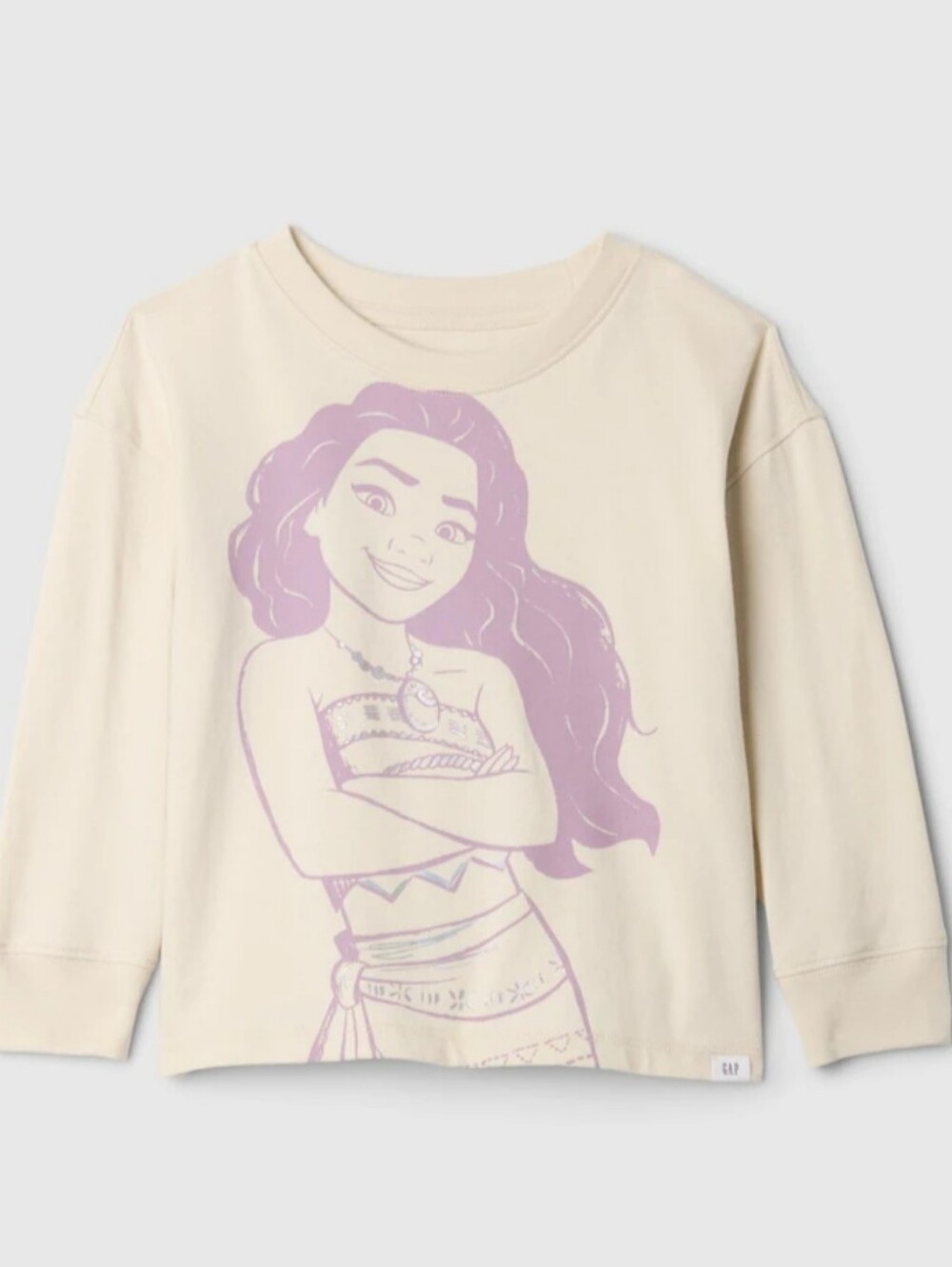 NWT Baby Gap Girl's Moana Graphic Print Long Sleeve Shirt 100% Cotton Sz 6-12 M